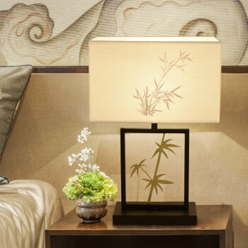 森新中国式テ-ブプロです。简単に寝室のパイプラインを饰り付けた照明器具の黒描金ボンテージにLED电球がプロシュートされます。
