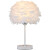 碧派ins羽毛テ-ブル寝床灯プリセット少女心装飾創意小夜灯リモコ調光led欧式テ-ブ白い羽-5 wLED电球をプロシュートします。