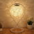 欽浦の照明は簡単です。現代のアイデアの麻球夜灯寝室のベッドのファマット。