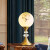 冠雅寝室暖かいヘッドランプアメリカ全銅豪華水晶ステンシル球形ガラスカバー創意的なレトロゴアスポーツサポートの大きいサイズの高さ63 cmに12ワットのリモコンカラー電球（リモコン付き）を配合しています。